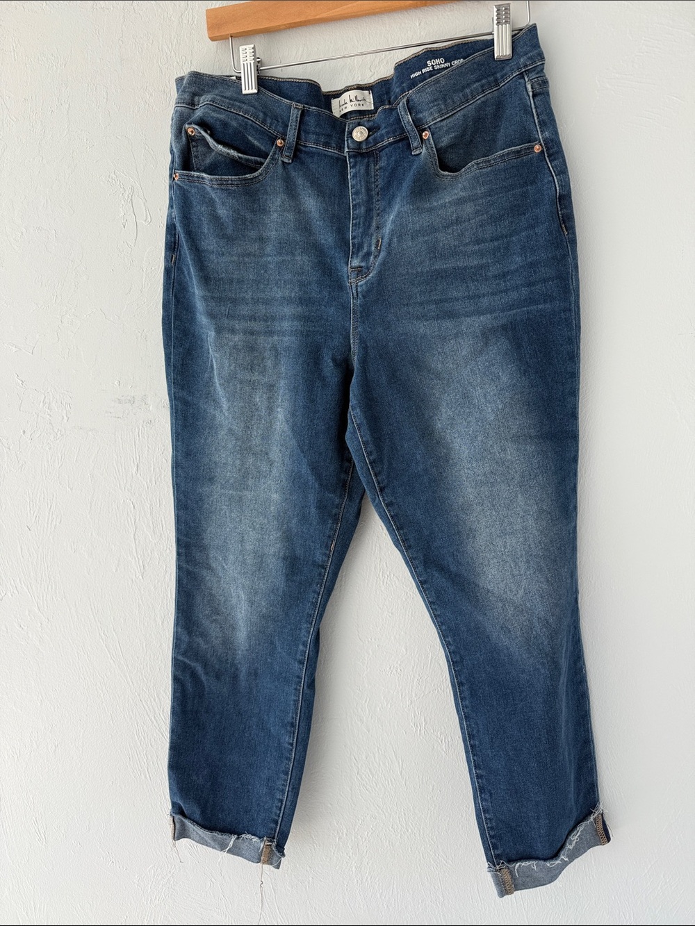 Soho Dark Blue Cropped Ankle Jeans